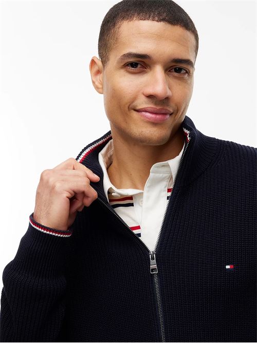 rwb rib zip through TOMMY HILFIGER | MW0MW41517DW5